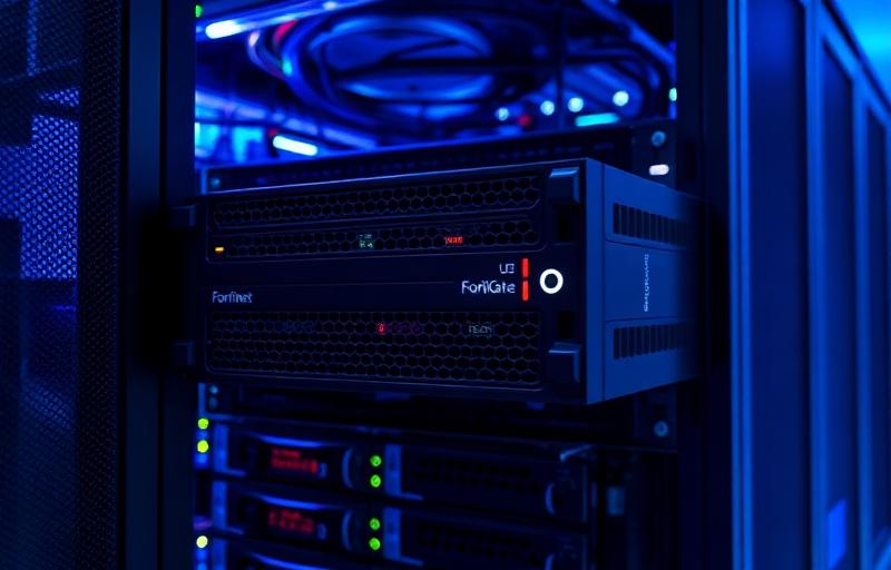 Appliance firewall FortiGate em rack de datacenter em São Paulo