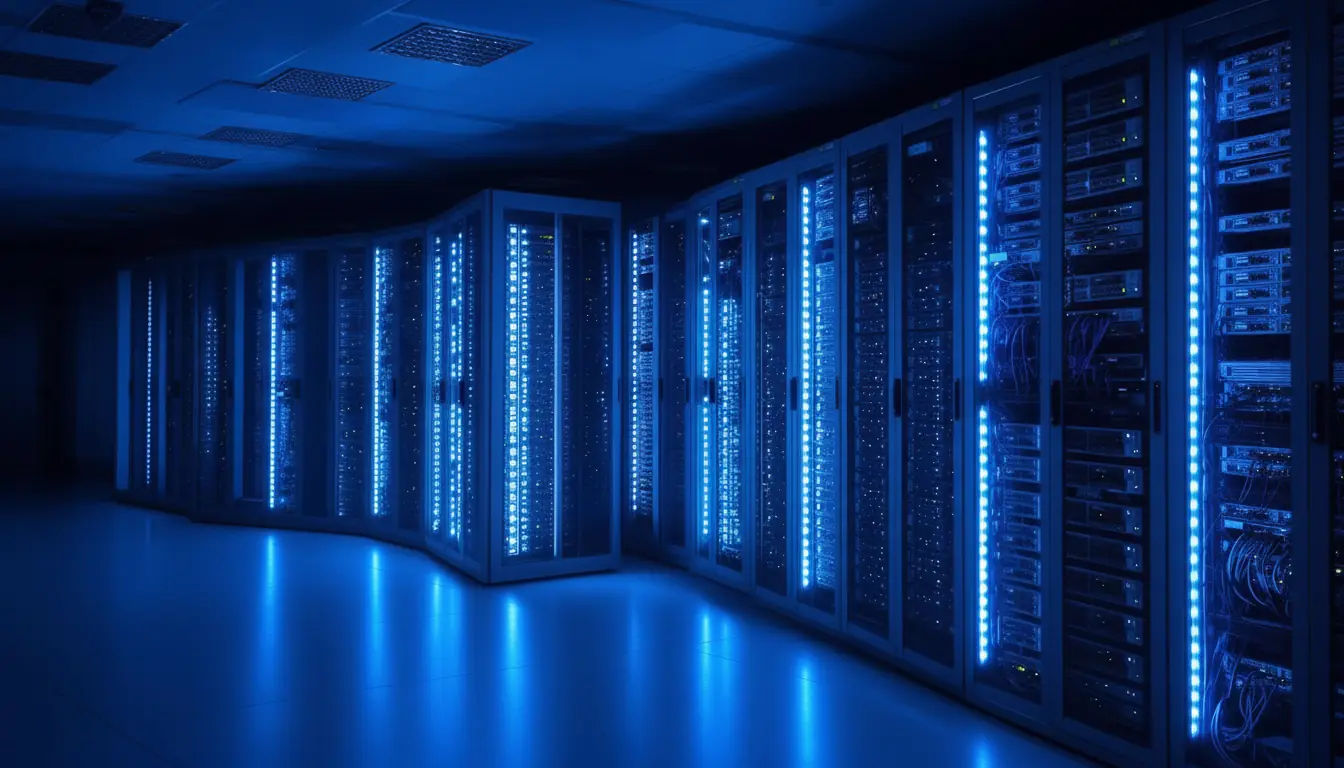 Servidor de backup em data center seguro com proteção de dados empresariais