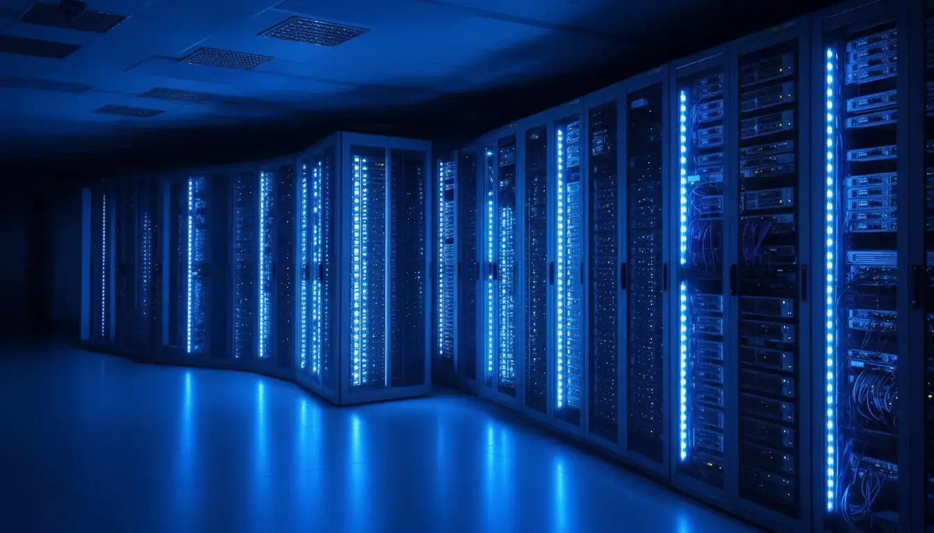 Servidor de backup em data center seguro com proteção de dados empresariais
