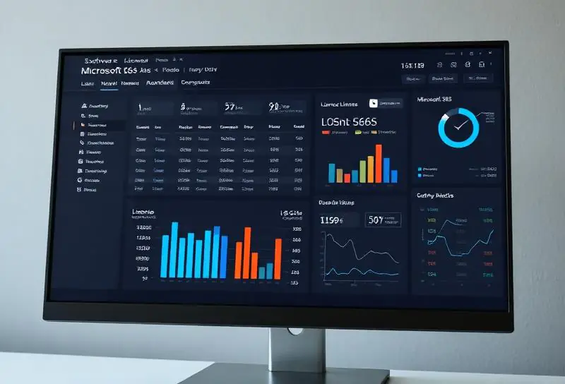 Dashboard de inventário de licenças Microsoft 365 para empresas em São Paulo