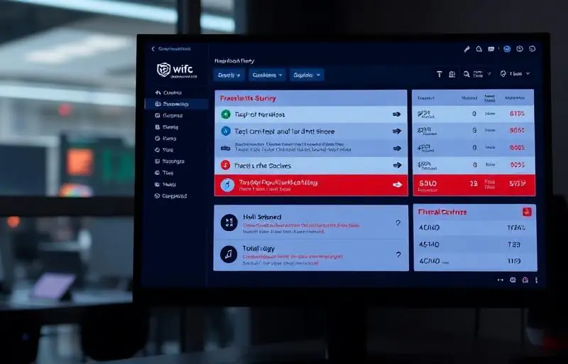Console de antivírus corporativo com alertas de ameaças em SP