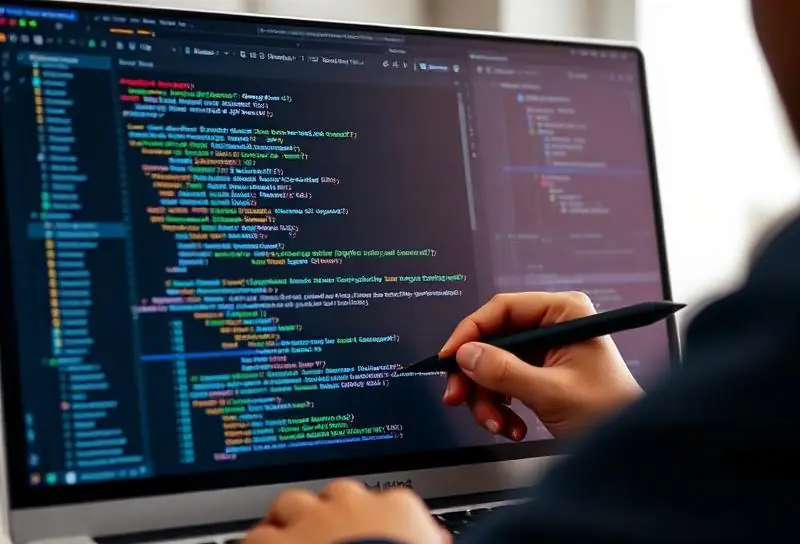 Desenvolvedor criando código de site profissional em SP