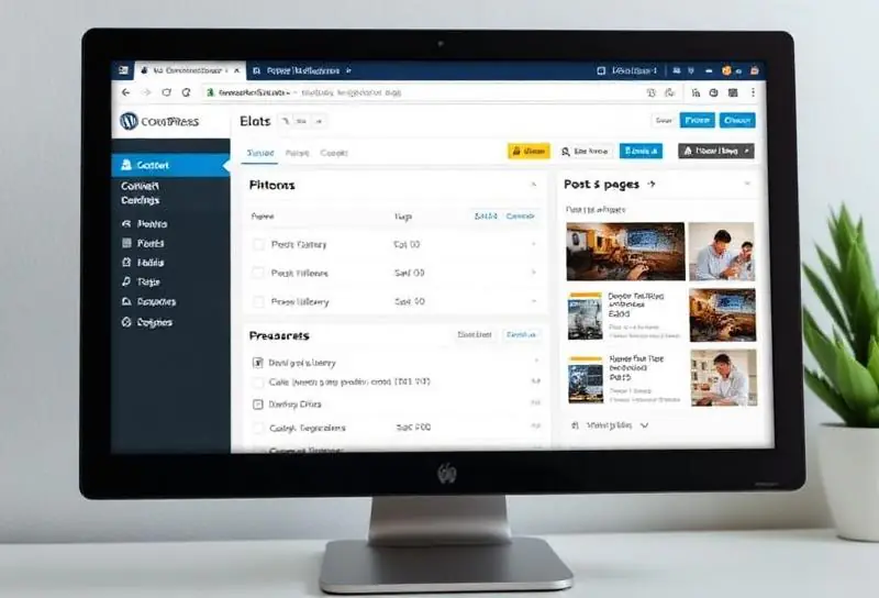 Painel administrativo WordPress para gestão de conteúdo em SP